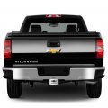 Ipick Image Made For Chevrolet Silverado 3d Black Logo On Brush Billet Aluminum 2-inch Tow Hitch Cover