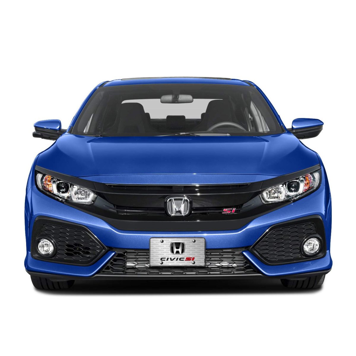 Honda Civic Si 3d Dual Logo On Pattern Brushed Aluminum License Plate For Decorative