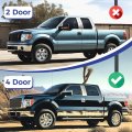 Hecasa Steel Cab Corners Set Pair Compatible With 2004-2008 Ford F150 4 Door Crew Pickup Truck Powder Coated