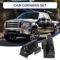 Hecasa Steel Cab Corners Set Pair Compatible With 2004-2008 Ford F150 4 Door Crew Pickup Truck Powder Coated