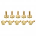 Uxcell 10pcs Brass Knurled Thumb Screws M3x8mm 11 5mm Length Flat Grip Bolt Knobs Fasteners For Electronic Mechanical