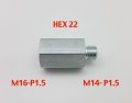 Autobahn88 Anti-rusted Steel Metric Hose End Fitting M14x1 5 Male To M18x1 Female Hex 24 L 43mm 1 7