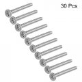 Uxcell M4x35mm Flat Head Machine Screws Phillips Cross Screw 304 Stainless Steel Fasteners Bolts 30pcs