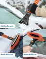 Joytutus 41 5in Extendable Snow Brush And Ice Scraper 270a Pivoting For Car Windshield Telescoping Foam Grip Heavy Duty Remover
