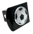 Elektroplate Soccer Ball All Metal Black Sports Hitch Cover For Trucks And Suvs Fits Standard 2 Trailer Receivers Premium 