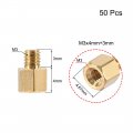 Uxcell M3x4mm 3mm Male-female Brass Hex Pcb Motherboard Spacer Standoff For Fpv Drone Quadcopter Computer Circuit Board 50pcs
