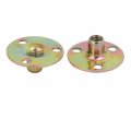 Uxcell M6x25x1 2mm 3-hole Tee Nut Carbon Steel T-nut Mounting Hardware Fitting Fastener Through Hole Flange Insert Female