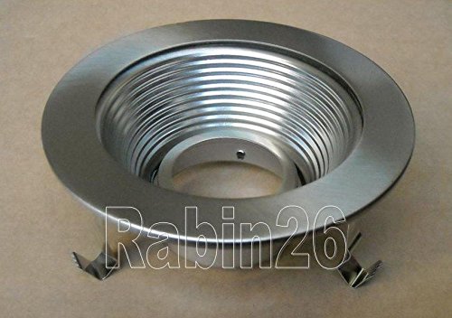 4 Inch Ceiling Recessed Light Satin Nickel Silver Metal Baffle Trim for Mr16 Fit Halo Juno Low Voltage Cans