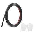 Stainless Steel Molding Trim Self Adhesive Mirrored Black Peel And Stick Wall With Glove Decorative For Mirror 0 23 X 16 4ft 