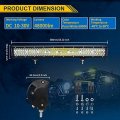 Auxtings 23 Inch Off Road Led Light Bar With 2 Pcs Strong Magnetic Bracket Mount Holder 12v 24v 8d Combo Work Lights Boat