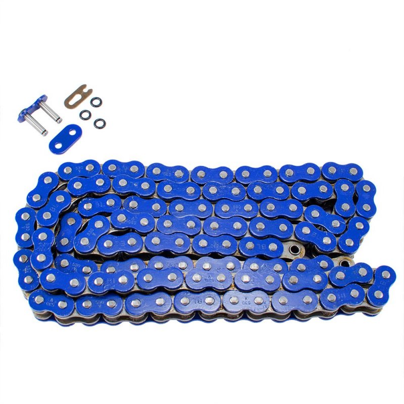 Max Motosports 530 Pitch 114 Links Blue O-ring Chain For Kawasaki Vn800a Vn800b Vulcan 800 Classic 1995-2005