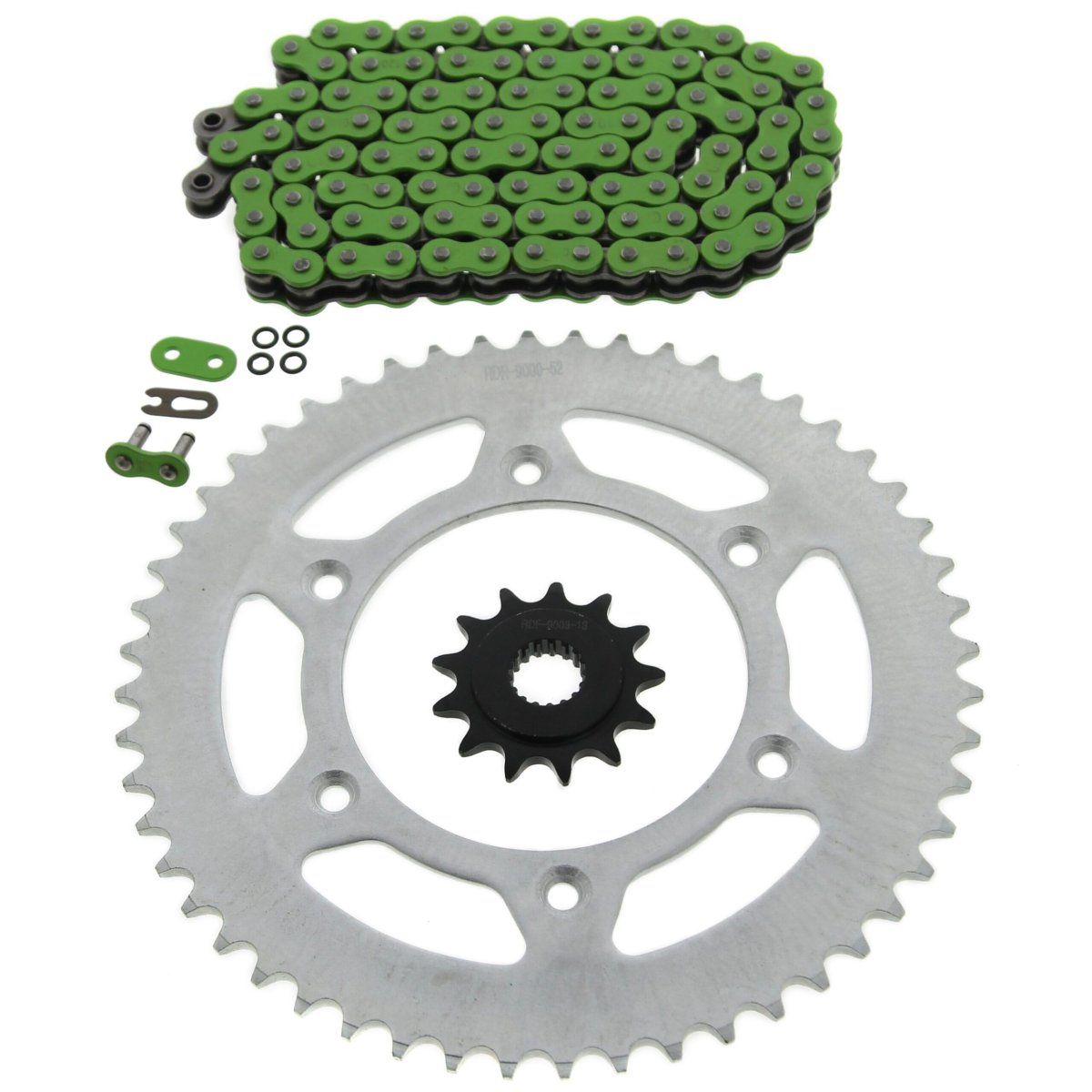 Fits Honda Cr500 R Green O Ring Chain And Sprocket 13 52 120l