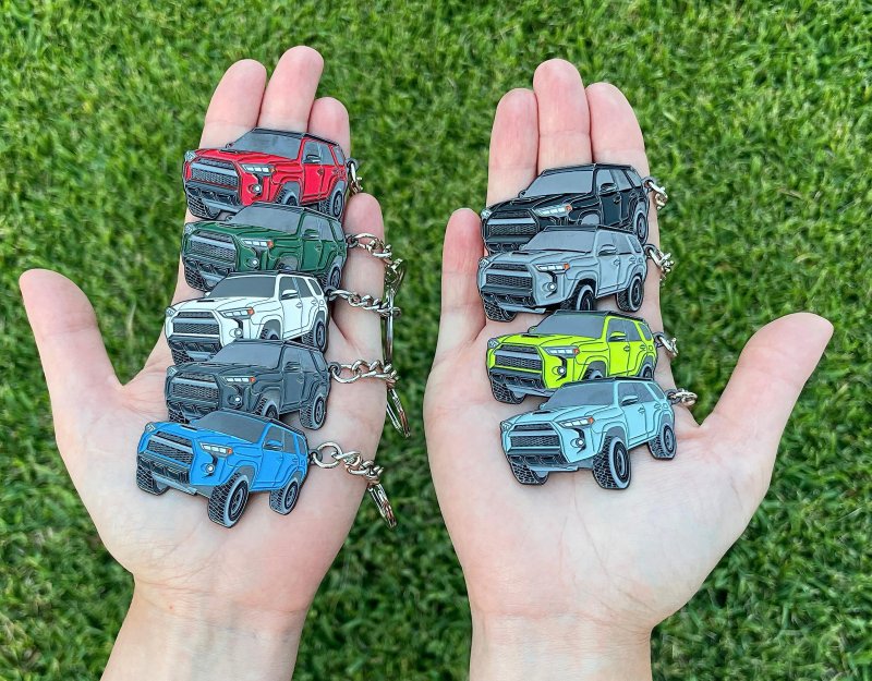 Four Wheel Beast 4runner Accessories Keychain Runner Chain Key Fob Cover 3rd 4th 5th Gen Mods Car Trd 4 Black
