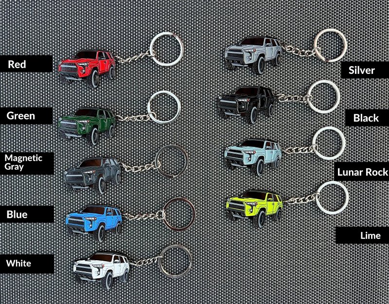 Four Wheel Beast 4runner Accessories Keychain Runner Chain Key Fob Cover 3rd 4th 5th Gen Mods Car Trd 4 Black