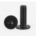 Hscrstar M4x20mm 25pcs Black Stainless Steel Hex Hexagon Socket Ultra Thin Super Low Flat Head Allen Cap Screw Bolt