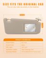 Ocpty Right Passenger Side Beige Sun Visor With Sunroof Fit For 2009 2010 2011 2012 2013 2014 2015 2016 Toyota Venza