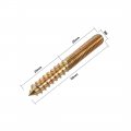 Uxcell M6 Hanger Bolts Length 2 50mm Double Headed Self-tapping Screw 6mm Wood Joint Furniture Legs 20pcs