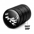 Camo Deer Valve Stem Caps For Tire Rim Wheel Aluminum Black
