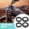 Uxcell 1 Set 35mmx48mmx11mm Motorcycle Front Fork Shock Oil Seal And Dust For Kawasaki Ex250