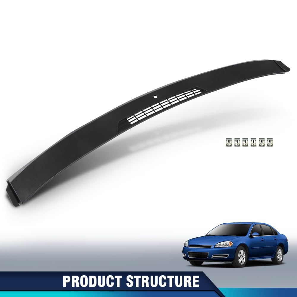 Upper Dash Panel Trim Defrost W Sensor Hole For Chevy Impala 2006-2016 Black Painted