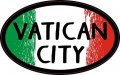Stickertalk Oval Italian Flag Vatican City Vinyl Sticker 4 Inches By 2 5 