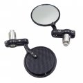 Motorcycle Honda Kawasaki Suzuki Yamaha Ducati Carbon Fiber 1 Inch Bar End Mirrors