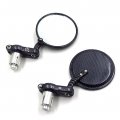 Motorcycle Honda Kawasaki Suzuki Yamaha Ducati Carbon Fiber 1 Inch Bar End Mirrors