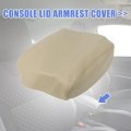 Car Center Console Lid Armrest Seat Box Cover Protector Replacement Microfiber Leather For Honda Pilot 2009-2015 Beige