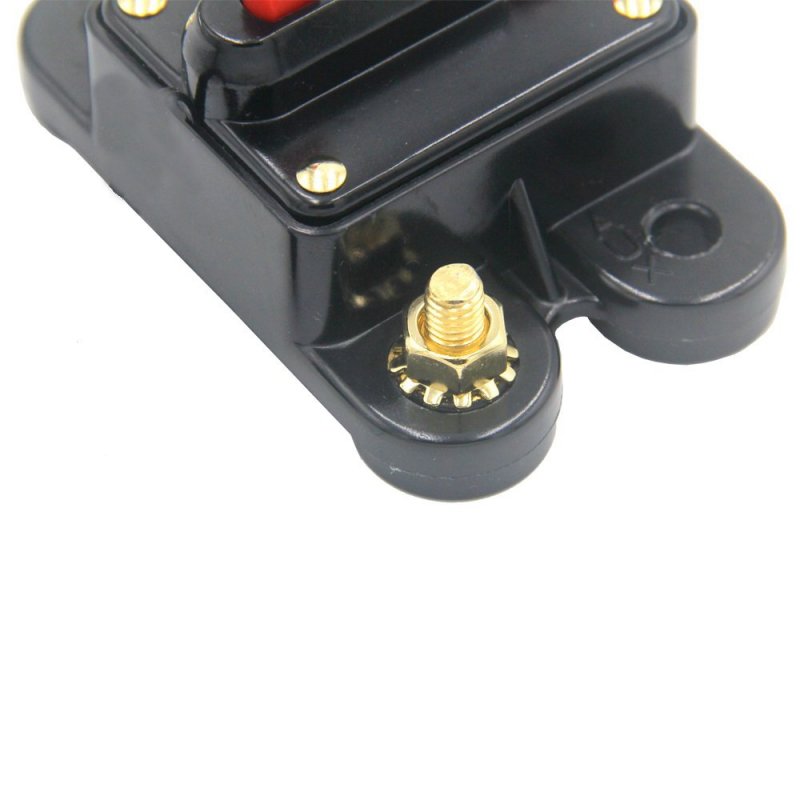 Zookoto 12v-24v Dc 100a Circuit Breaker Manual Reset Stereo Audio Fuse Holder 100amp For Trolling Motor Auto Car