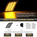 For 2008-2011 Mecedes-benz W204 C300 C350 C63 Amg Clear Lens Amber Led Front Bumper Drl Side Marker Light Fender Parking Lamp