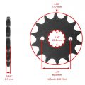 Caltric Red Drive Chain And Sprocket Kit Compatible With Suzuki Gsx600f Katana 600 1989 1990 1991