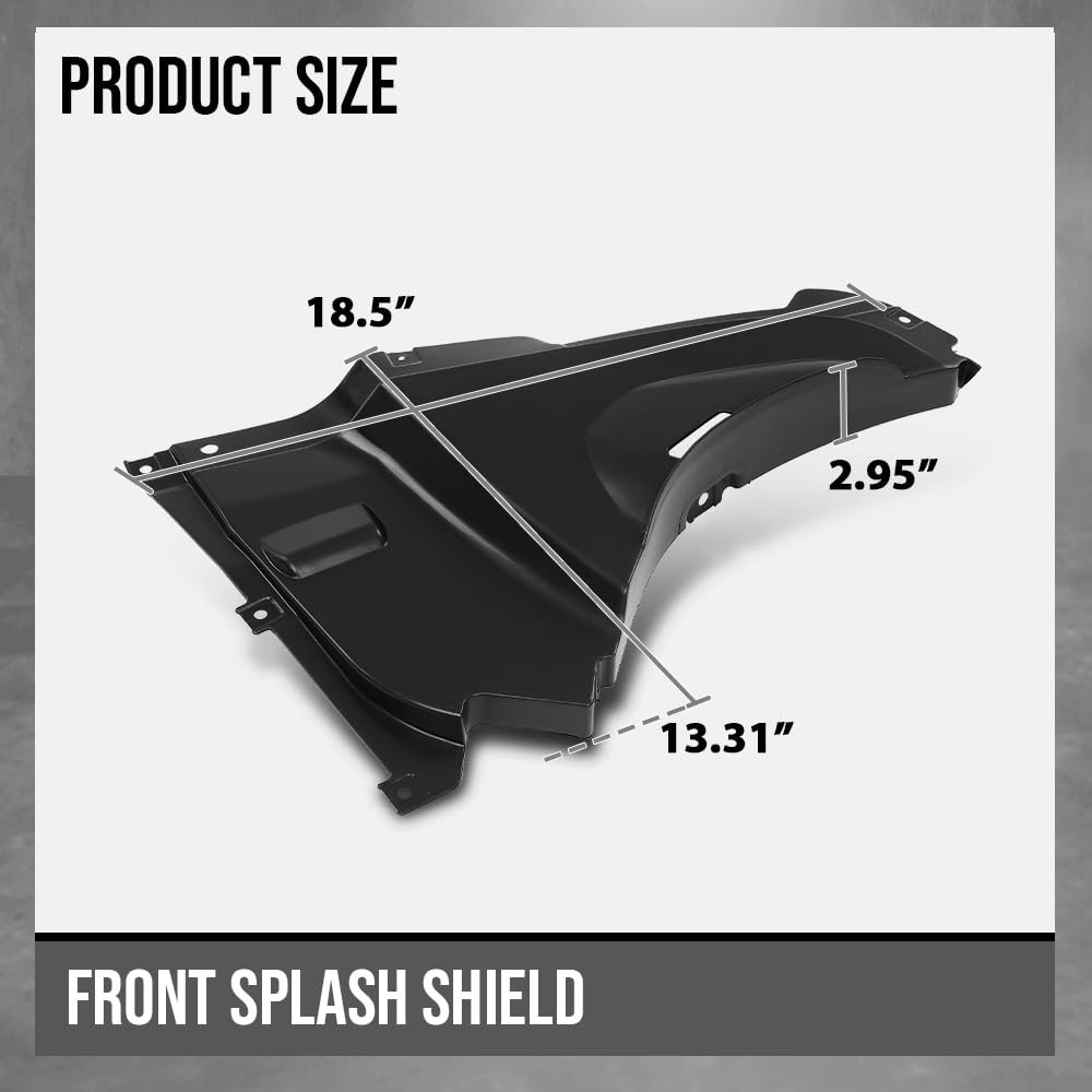 Splash Shield Pair Front Left Right Fit Bmw 320i Xdrive Base 2013-2018 51718055020 51718055019 Black