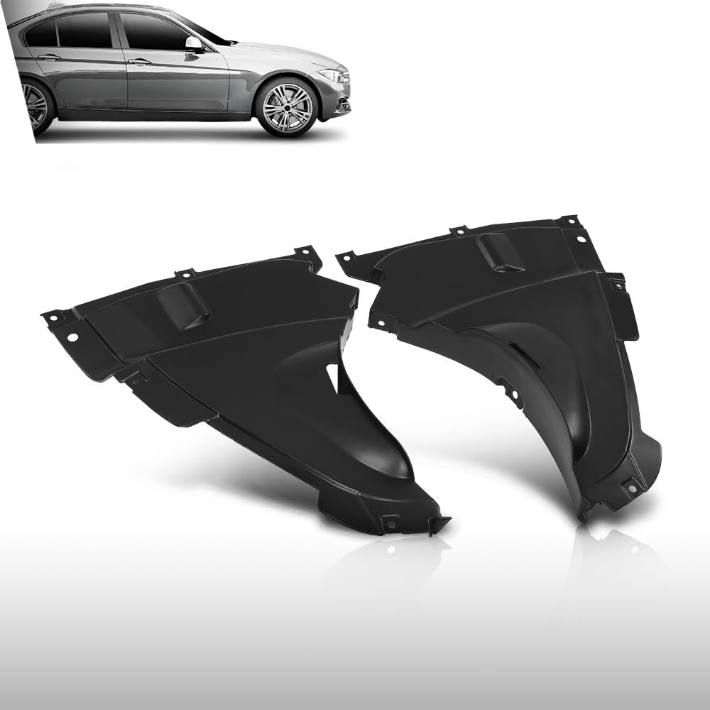 Splash Shield Pair Front Left Right Fit Bmw 320i Xdrive Base 2013-2018 51718055020 51718055019 Black