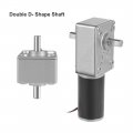 Uxcell Double Shaft Worm Gear Motor Dc 12v 250rpm High Torque Speed Reduction With Metal Gearbox