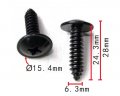 Autobahn88 Headlamp Assembly Mounting Screw Compatible With Hyundai Oem 11254-06206 92155-22000 Pack Of 10