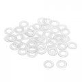 Nylon Flat Washers M8 16mm Od 8mm Id 0 9mm Thickness Sealing Gasket For Faucet Pipe Water Hose Clear Pack Of 50 
