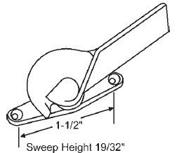 Stb Sweep Lock Right Hand Zinc Die Cast Brite 1 5 In Screw Holes For Pan Am Windows 19 32 Height