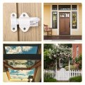 Door Spring Bolt Aluminum Alloy Security Automatic Window Gate Latch Bounce Lock White