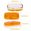 Ecotric Led Trailer Marker 4 X 2 Bullseye Lights Super Bright 10 Diodes Light Indicator Red Amber Double Bubble 12v Rectangular