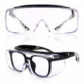 Mork Suky Safety Glasses Fit Over Eyeglasses Anti-fog Goggles With Ansi Z87 Certified Eye Protection For Men And Women Black 