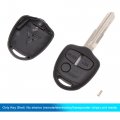 X Autohaux 2pcs 3 Buttons Blank Key Fob Remote Control Case Shell Replacement For Mitsubishi Lancer Outlander Colt Evo Mirage
