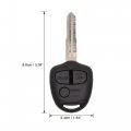 X Autohaux 2pcs 3 Buttons Blank Key Fob Remote Control Case Shell Replacement For Mitsubishi Lancer Outlander Colt Evo Mirage