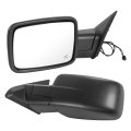 Left Driver Side Door Mirror For 2014-2018 Ram 1500 2019-2022 Classic With Heated Power Glass Manual Folding Temp Sensor Black 