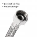 Uxcell 20 Inch Long Faucet Supply Line Connector G3 8 Female Compression Thread X Male Straight 304 Stainless Steel Water Hose