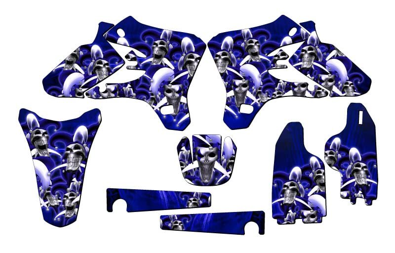 2005 Yz 250 F 4-stroke Jester Blue Senge Graphics Base Kit For Yamaha
