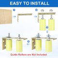 2pcs Adjustable L-brackets For Sliding Door Thickened Wheel Right Angle Bracket Slide Gate Guide Roller Mount 0 5inch Hole