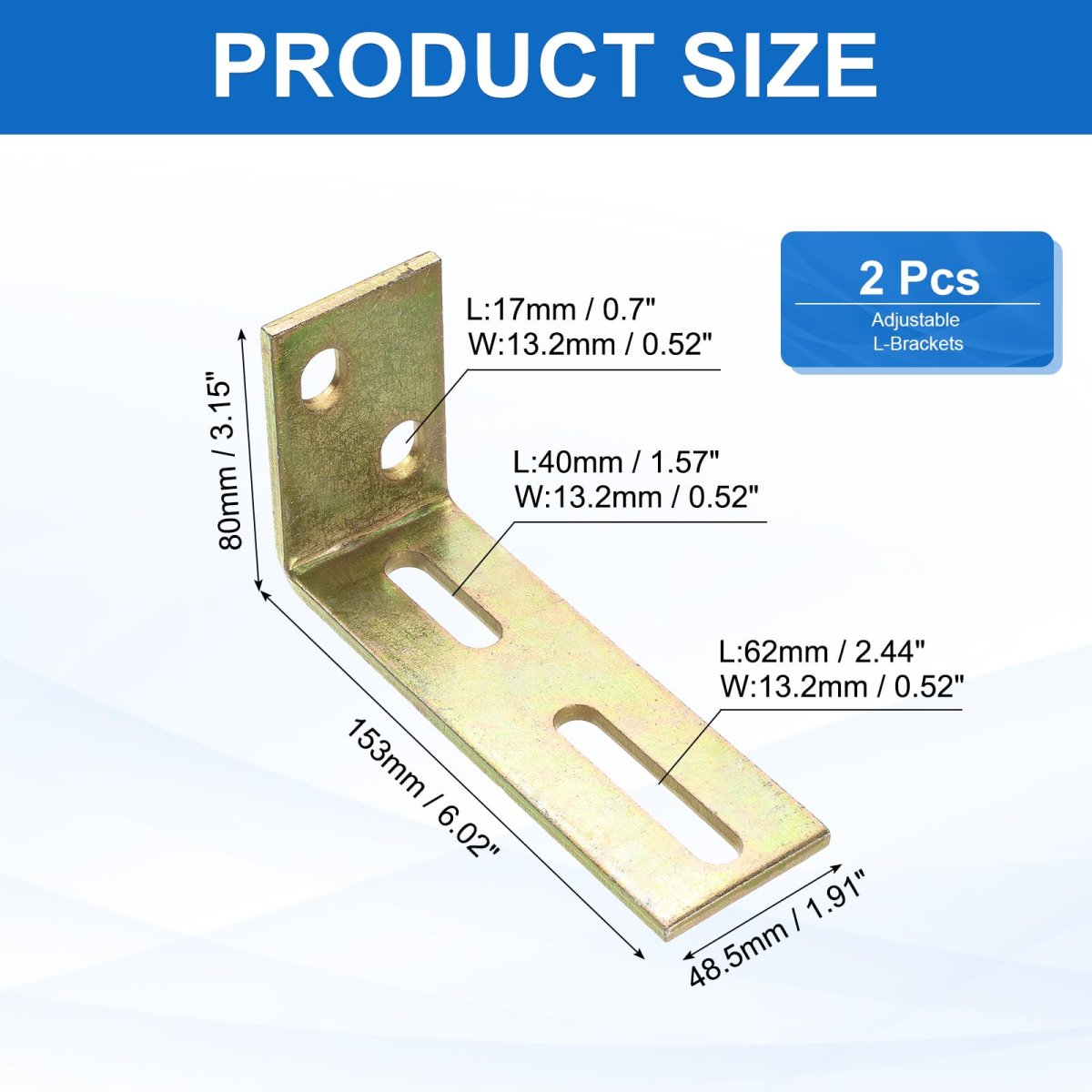 2pcs Adjustable L-brackets For Sliding Door Thickened Wheel Right Angle Bracket Slide Gate Guide Roller Mount 0 5inch Hole