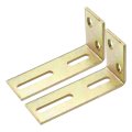 2pcs Adjustable L-brackets For Sliding Door Thickened Wheel Right Angle Bracket Slide Gate Guide Roller Mount 0 5inch Hole 