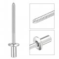 Uxcell Blind Rivets 304 Stainless Steel Pull Core Decoration 4mm Diameter 9mm Grip Length Silver Tone 100pcs