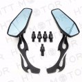 Httmt Mt400-010 Jpbolt- Universal Motorcycle Rearview Mirrors Rear View Side Mirror 8mm 10mm Black